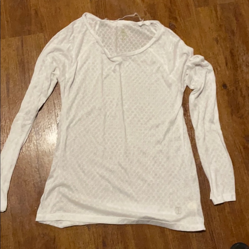 Shear long sleeve top